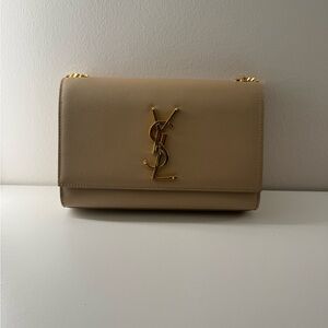 Saint Laurent Kate Small Chain Crossbody Bag in Grain De Poudre Embossed Leather